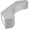 Ekena Millwork 5 1/2-in. W x 26-in. D x 32-in. H Legacy Architectural Grade PVC Knee Brace BRCP055X26X32LEC - alternate 2
